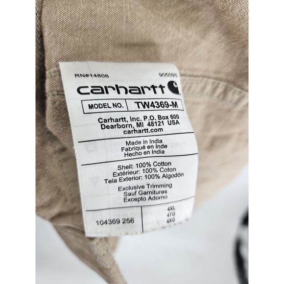Carhartt Men'S Short-Sleeve Work Shirt, Possibly With Rugged Flex Size 4XL - Picture 5 of 5